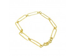 925 Sterling Silver Gold Plated Link Chain Bracelets- A1B-8527