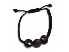 Black Thread With Smoky Gemstone Trendy Bracelets- CDB-2202
