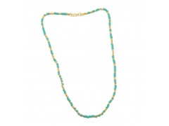 925 Sterling Silver Gold Plated Aqua Chalcedony, Green Chalcedony Gemstone Necklaces- A1N-116