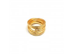 925 Sterling Silver Gold Plated Metal Rings- A1R-4195