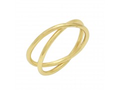 925 Sterling Silver Gold Plated Metal Rings- A1R-8508